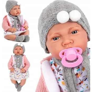 Panenka Panenka miminko Kinderplay interaktivní 41 cm se zvukem, dudlík, oblečení