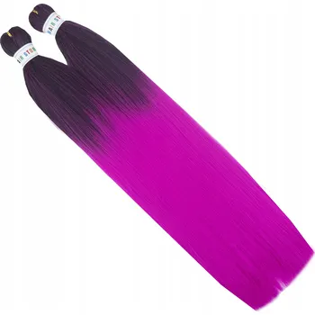 Příčesek Syntetické vlasy Kanekalon 2 culíky 70 cm ombre copánky PRE-STRECHED