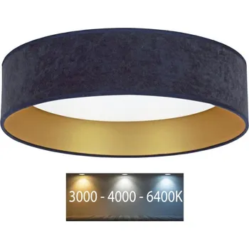 Brilagi - LED Stropní svítidlo VELVET LED/24W/230V 3000/4000/6400K modrá/zlatá