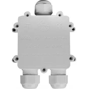 Venkovní osvětlení Voděodolná propojovací krabička IP68 bílá