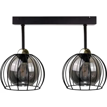 Přisazený lustr SOLO BLACK 2xE27/60W/230V černá/zlatá