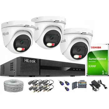 Bezpečnostní kamera Venkovní monitorovací sada 3 kamery 5MPx Smart Hybrid Light pro kabeláž kroucenou dvoulinkou