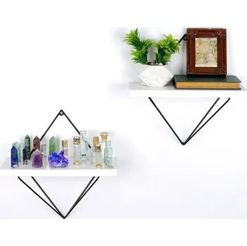 police SADA 2x Nástěnná police 14x30 cm bílá