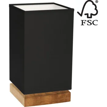 Lampička DO70773174 - Stolní lampa FIRE 1xE27/25W/230V dub/černá + záruka 3 roky