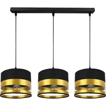 Lustr na lanku MILO 3xE27/60W/230V zlatá/černá