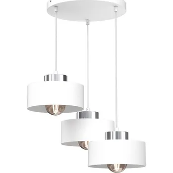 Lustr na lanku MARTI 3xE27/15W/230V bílá/chrom