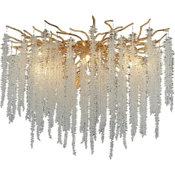 Křišťálový přisazený lustr 12xG9/40W/230V zlatá