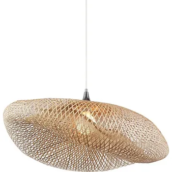 Zambelis 19103 - Lustr na lanku 1xE27/40W/230V bambus/béžová