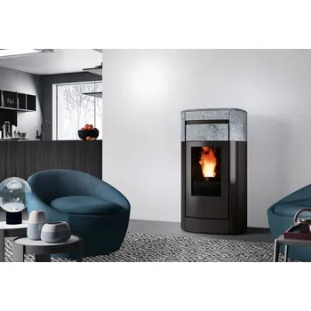 Krbová kamna EdilKamin EK VYDA EVO 4-14 kW mastek šedý kámen The Mind WiFi