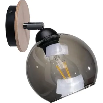 Nástěnné svítidlo Nástěnné bodové svítidlo UNO WOOD 1xE27/60W/230V černá/hnědá