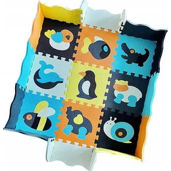 VZDĚLÁVACÍ PĚNOVÁ PODLOŽKA BAREVNÉ PUZZLE ZVÍŘATA