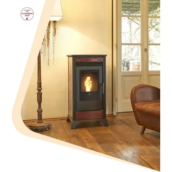 Krbová kamna Peletová kachlová kamna Ravelli RV 80 boční kachle RDS spalování