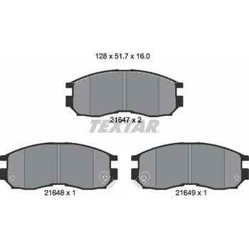 Brzdová destička Sada brzdových destiček, kotoučová brzda TEXTAR 2164701