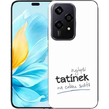 Pouzdro na mobilní telefon Gelový kryt mmCase na Honor 200 Lite 5G - nejlepší tatínek 4 bílé pozadí