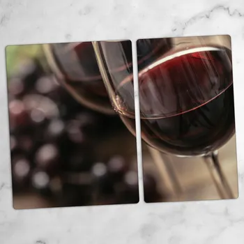 Obraz Skleněné kuchyňské desky na servírování s grafikou Červené víno 40x52 a 30x52