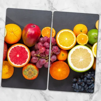 Obraz Odolné a stylové skleněné desky se vzorem Barevné citrusové plody 2x30x52