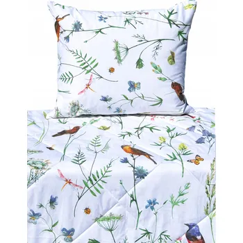 přikrývka Bavlněná přikrývka letní 160x200 s jemným vzorem bílá LETNÍ LOUKA