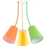 Lustr na tyči WIRE COLOUR 3xE27/60W/230V