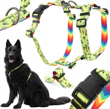 Postroj pro psa Postroj pro psa guard, beztlakový, barevný, labrador, ovčák HUGGY DOGGY XL