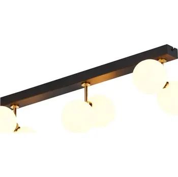 Jupiter 1920 - Přisazený lustr LUNA 6xG9/40W/230V černá/mosaz