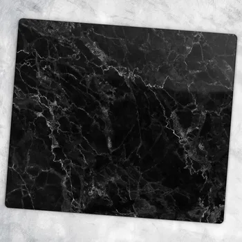 Obraz Skleněné dekorativní prkénko Na Servírování Jednohubek, kontrastní mramor, 60x52 cm