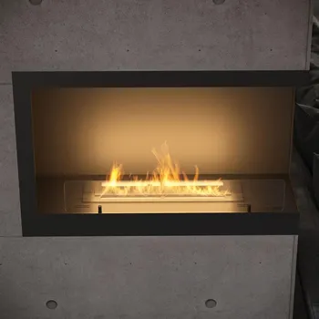 Biokrb InFire InFire - Rohový BIO krb 84x54 cm 3kW černá + záruka 3 roky