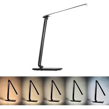 Lampička Brilagi Brilagi - LED Stmívatelná stolní lampa USB konektor LED/12W/230V černá + záruka 3 roky