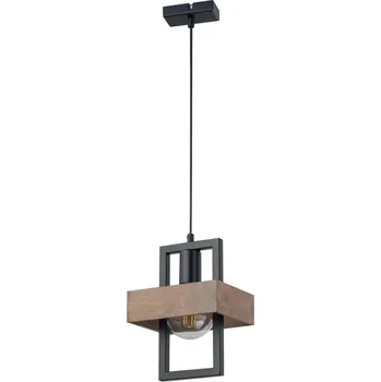 Lustr na lanku ROBIN 1xE27/60W/230V dřevo