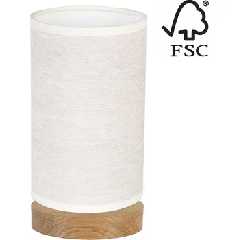 Lampička DO70884174 - Stolní lampa FIRE 1xE27/25W/230V dub/béžová + záruka 3 roky