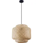 Lustr na lanku BERTA 1xE27/20W/230V pr. 40 cm bambus