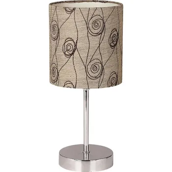 Lampička Stolní lampa EMILY 1xE14/40W/230V béžová/lesklý chrom + záruka 3 roky
