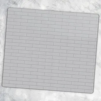 Obraz Kuchyňská Multifunkční Dekorativní Skleněná Deska Světle Šedá Cihla 60x52