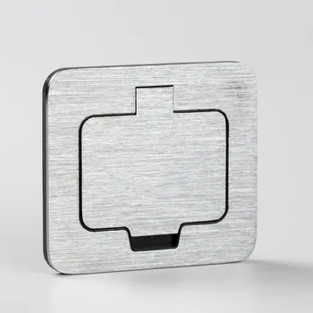 Elektrická zásuvka Brilagi Venkovní vestavná podlahová zásuvka IP55 matný chrom obdélníkový BG1488