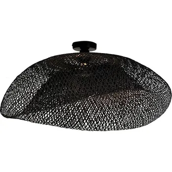 Zambelis 19109 - Lustr přisazený 1xE27/40W/230V bambus/černá