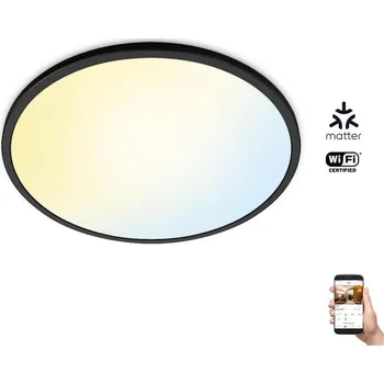 WiZ - LED Stmívatelné stropní svítidlo SUPERSLIM LED/32W/230V černá Wi-Fi