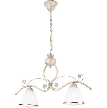 Lustr na řetězu RETRO 2xE27/60W/230V zlatá/patina