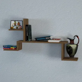 police Nástěnná police ROCK 58x107 hnědá