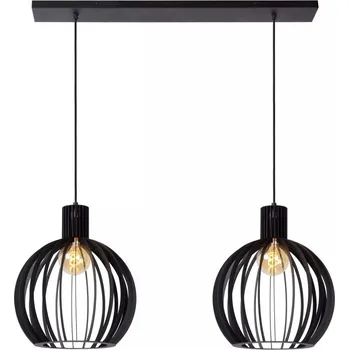 Lucide 73400/02/30 - Lustr na lanku MIKAELA 2xE27/60W/230V černá