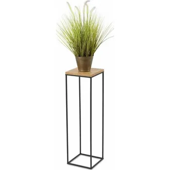 Stojan na květiny Stojan na květiny BASICLOFT 80x24 černá/hnědá
