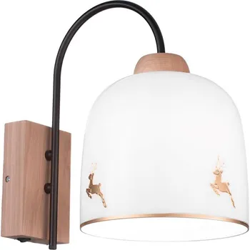 Nástěnné svítidlo Kolarz A1352.61.Au.100-Nástěnná lampa NONNA 1xE27/60W/230V jeleni dub/bílá/zlatá