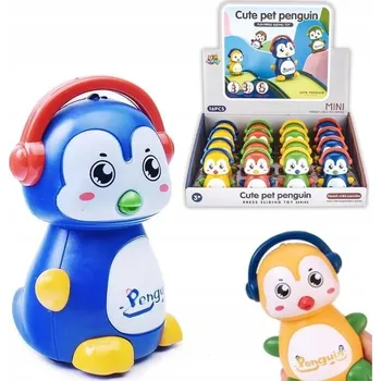 PINGWINEK MALUCHA SENSORYCZNY JEŻDŻĄCY STISKACÍ BAREVNÝ POHON