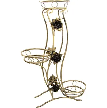 Stojan na květiny Stojan na květiny 100x70 cm zlatá