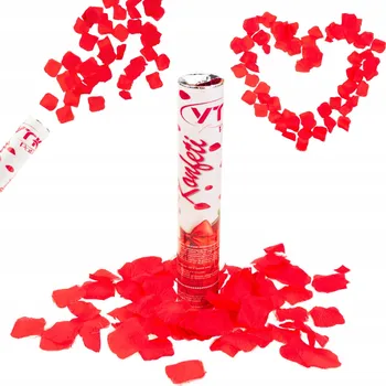 Obraz Konfety v tubě - okvětní lístky růží, červené