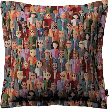 Povlak na polštářek Povlak na polštář 45x45 barevné lidské postavy