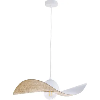 Lustr na lanku KAPELLO 1xE27/60W/230V pr. 55 cm bílá/zlatá