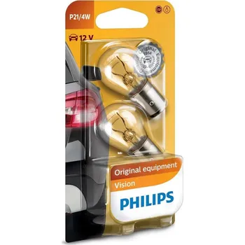 Žárovka SADA 2x Autožárovka Philips VISION 12594B2 BAZ15d/4W/12V