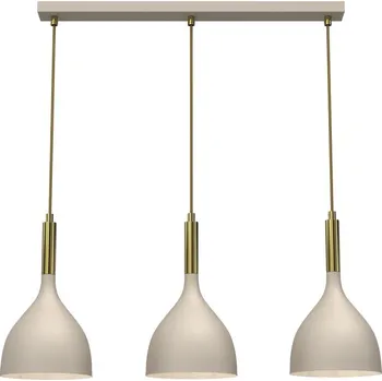 Lustr na lanku NOAK 3xE27/15W/230V béžová/zlatá