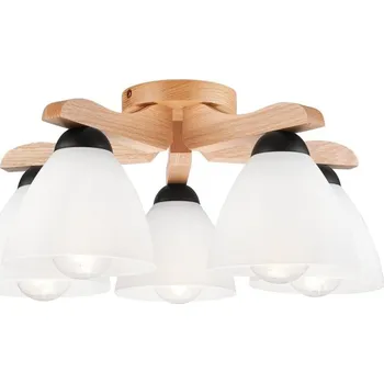 Přisazený lustr ADRIANO 5xE27/60W/230V dub