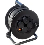 Solight PB34 - Prodlužovací kabel na bubnu 50m černý IP44