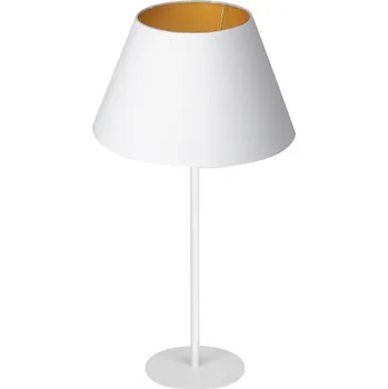Lampička Stolní lampa ARDEN 1xE27/60W/230V pr. 30 cm bílá/zlatá